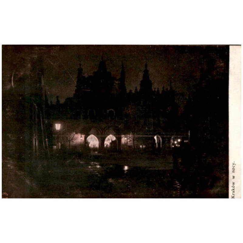 Kraków w nocy.