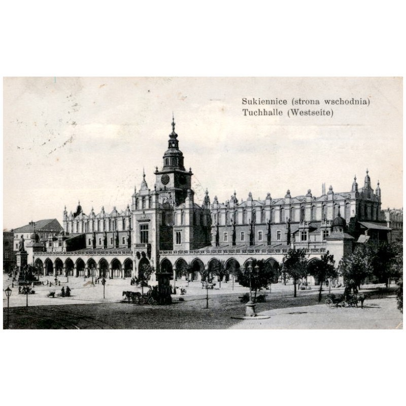 Kraków. Sukiennice (strona wschodnia). Tuchhalle (Westseite)