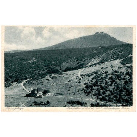 Riesengebirge. Hampelbaude 1258 m. mit Schneekoppe 1605 m.