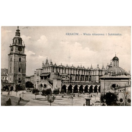 Kraków. - Wieża ratuszowa i Sukiennice.