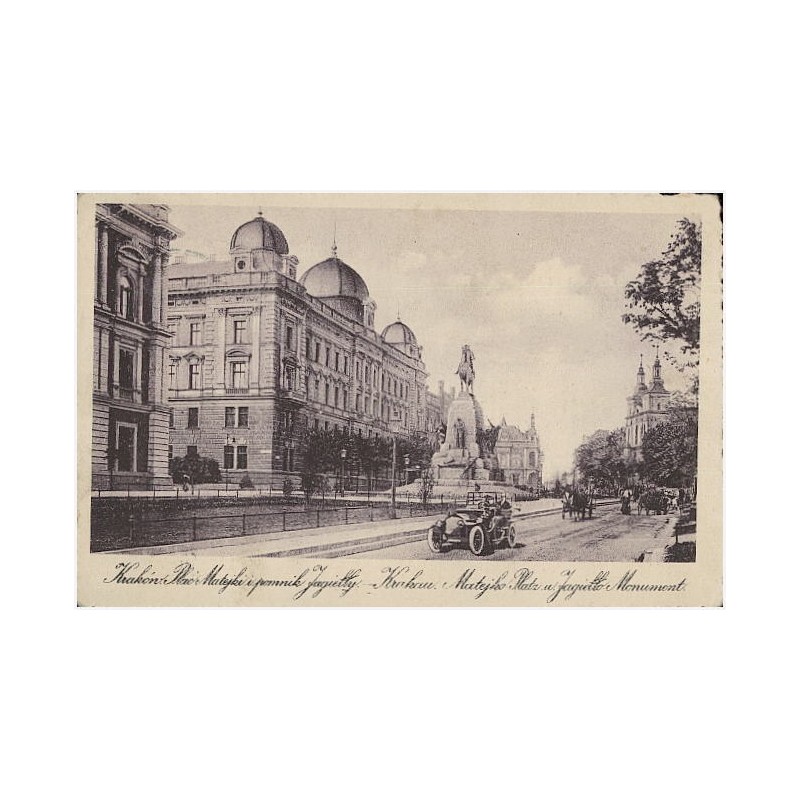 Kraków. Plac Matejki i pomnik Jagiełły. Krakau. Matejko Platz u. Jagiełło Monument