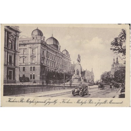 Kraków. Plac Matejki i pomnik Jagiełły. Krakau. Matejko Platz u. Jagiełło Monument
