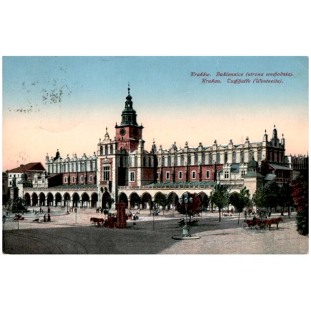 Kraków. Sukiennice (strona wschodnia). Krakau. Tuchhalle (Westseite).