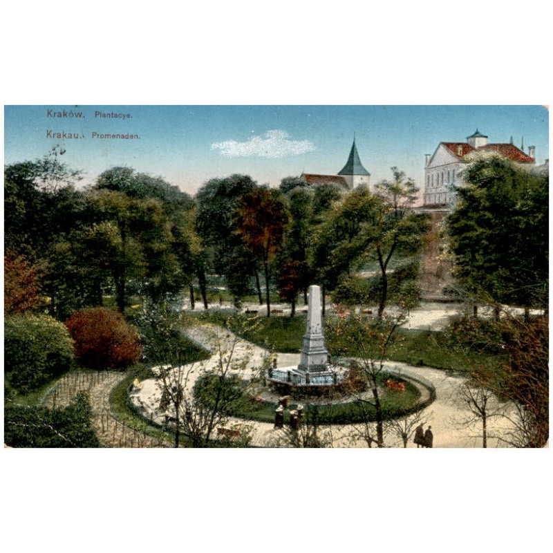 Kraków. Plantacye. Krakau. Promenaden.
