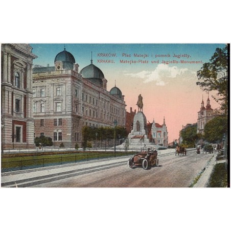 Kraków. Plac Matejki i pomnik Jagiełły. Krakau. Matejko-Platz u. Jagiełło Monument