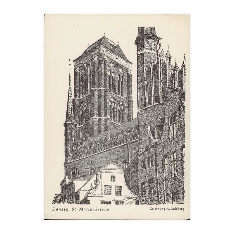 Danzig, St. Marienkirche. Zeichnung A. Goldberg / cegiełka