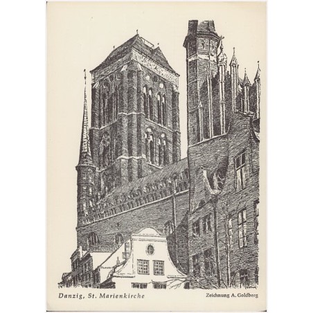 Danzig, St. Marienkirche. Zeichnung A. Goldberg / cegiełka
