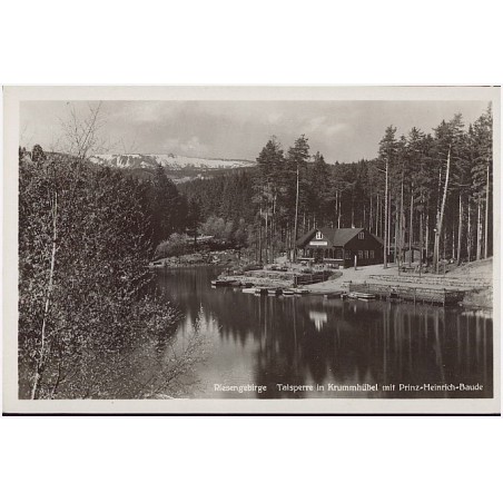Riesengebirge. Talsperre in Krummhübel mit Prinz-Heinrich-Baude