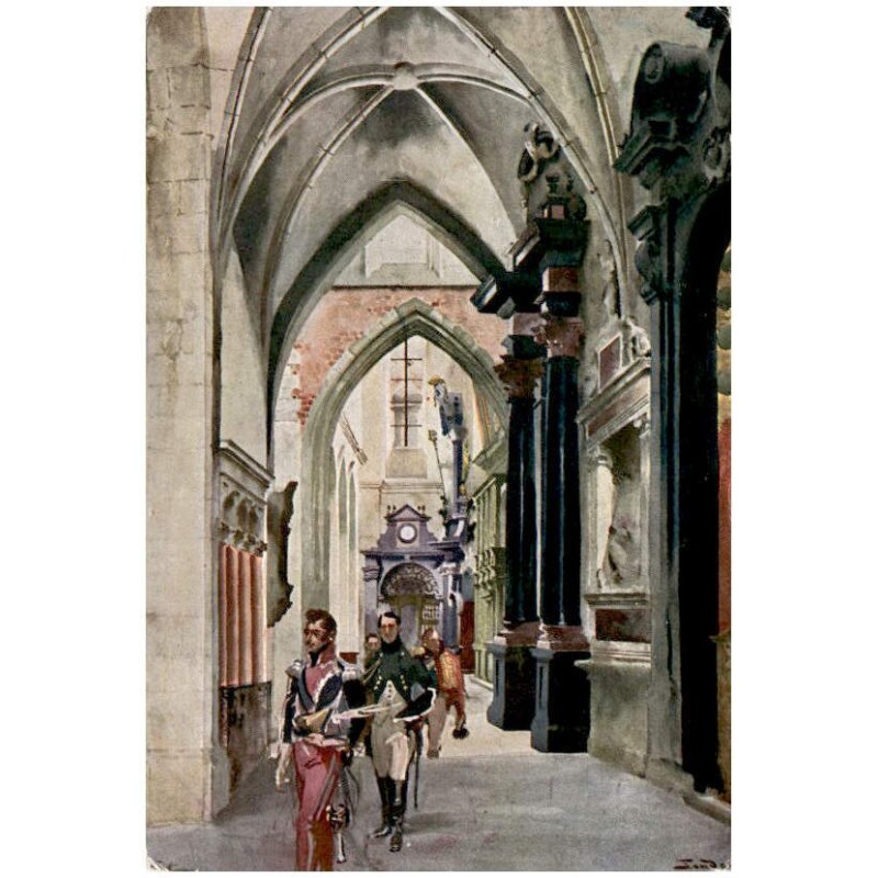 Mal. St. Tondos i W. Kossak. Ks. Józef Poniatowski w katedrze po odebraniu Krakowa Austryakom.