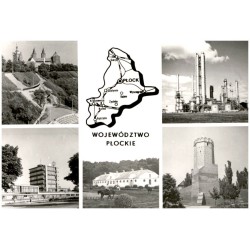 Województwo płockie [...] Na zdjęciach: Płock - Wzgórze Tumskie, Zakłady Rafineryjne i Petrochemiczne. Kutno - Zakłady Farmaceut