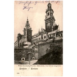 Kraków - Krakau Widok Katedry na Wawelu - Kathedrale, vom Schloss augesehen