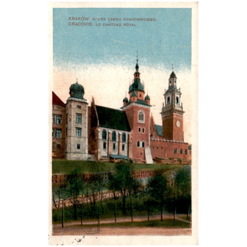 Kraków. Widok Zamku krakowskiego. Cracovie. Le Château royal.