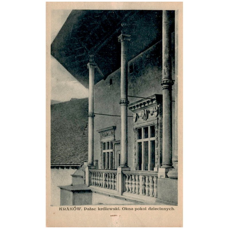 Kraków. Pałac królewski. Okna pokoi dziecinnych.