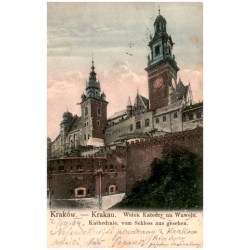 Kraków. - Krakau. Widok Katedry na Wawelu. Kathedrale, vom Schloss aus gesehen.