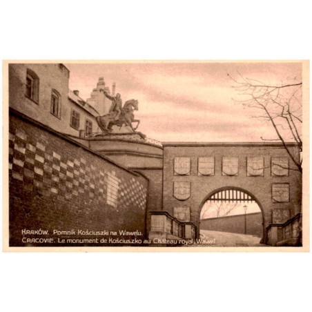 Kraków. Pomnik Kościuszki na Wawelu. Cracovie. Le monument de Kościuszko au Château royal "Wawel.
