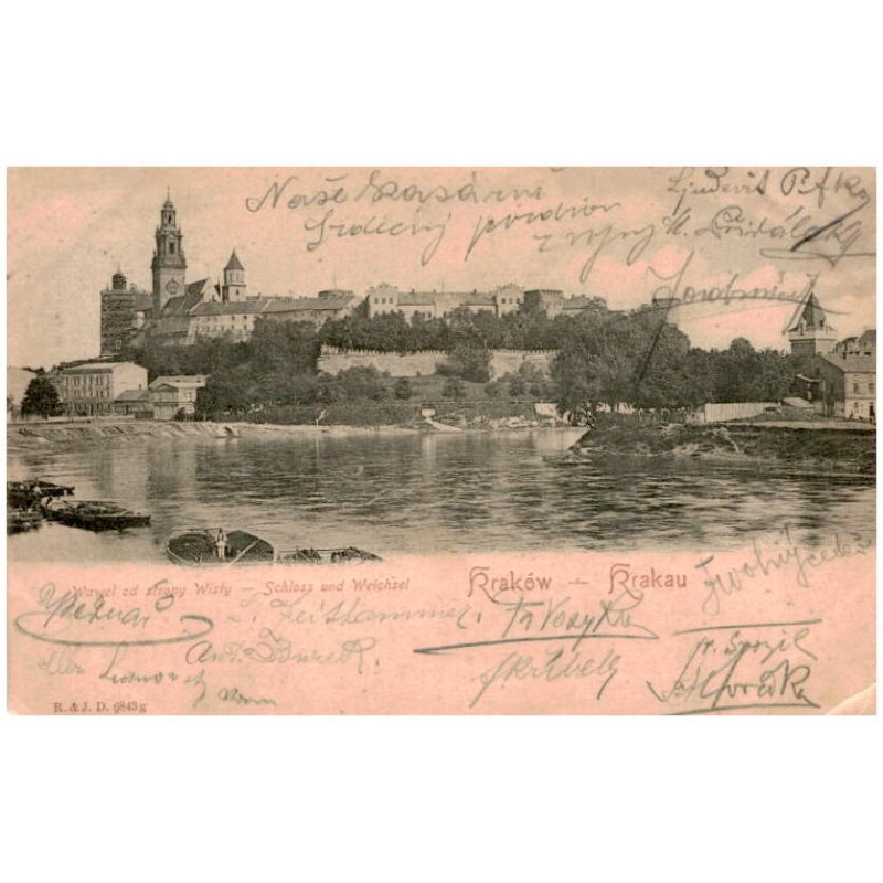 Kraków - Krakau Wawel od strony Wisły - Schloss und Weichsel