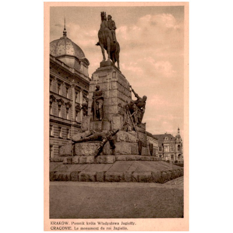 Kraków. Pomnik króla Władysława Jagiełły. Cracovie. Le monument du roi Jagiello.