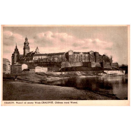 Kraków. Wawel od strony Wisły. Cracovie. Château royal Wawel.