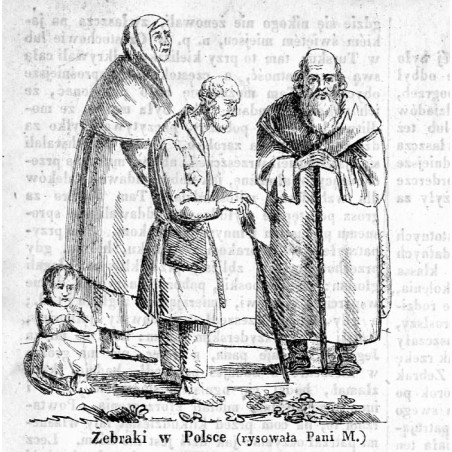"Żebraki w Polsce (rysowała Pani M.)"