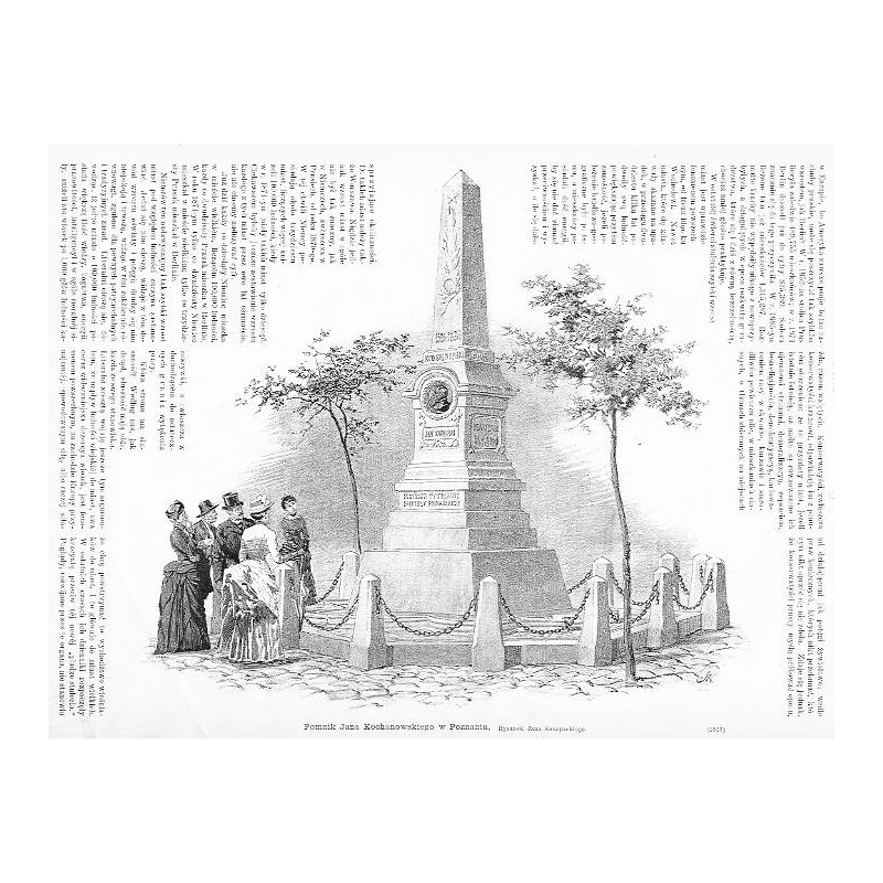 "Pomnik Jana Kochanowskiego w Poznaniu. Rysunek Jana Konopackiego. (1517)"