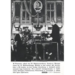 "W Poznaniu odbył się VII Międzynarodowy Konkurs Skrzypcowy im. H. Wieniawskiego [...] koncert inauguracyjny w wykonaniu Orkiest