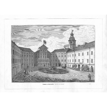 "Zamek w Nieświeżu. Rysował Wł. Gumiński. 979"