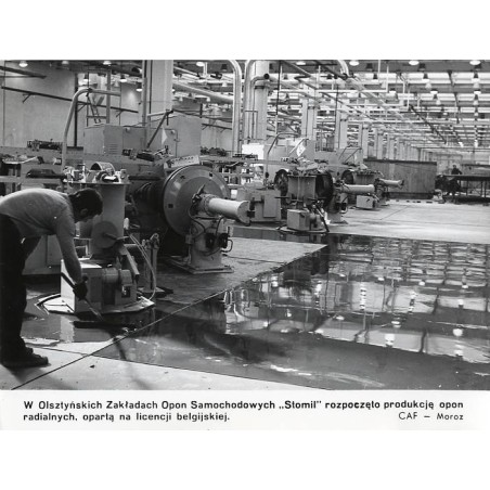 "W Olsztyńskich Zakładach Opon Samochodowych "Stomil" rozpoczęto produkcję opon radialnych, opartą na licencji belgijskiej. CAF
