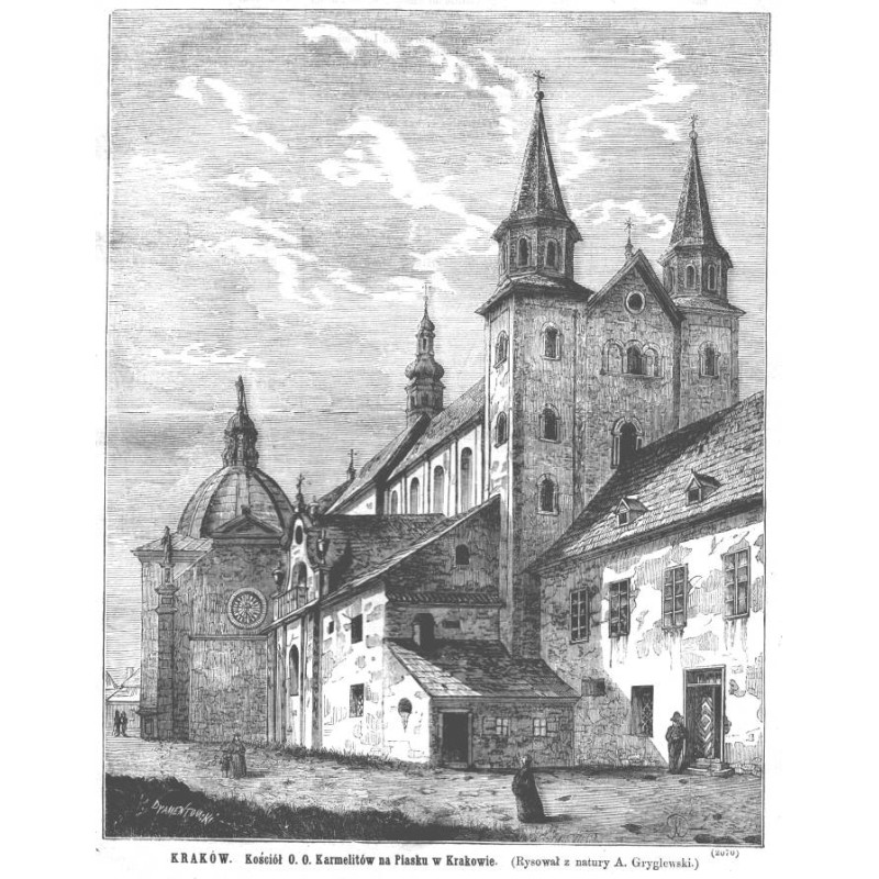 "KRAKÓW. Kościół O.O. Karmelitów na Piasku w Krakowie. (Rysował z natury A. Gryglewski.) (2070)"