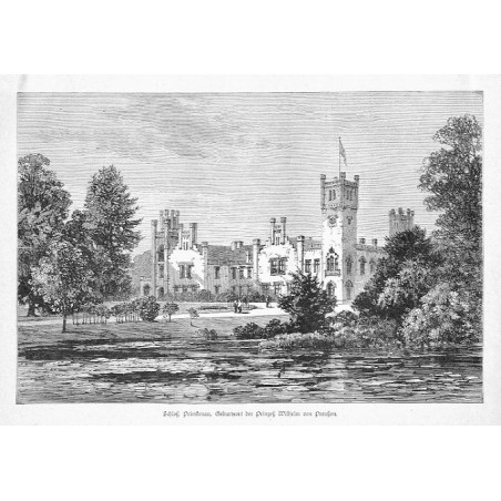 "Schloß Primkenau, Geburtsort der Prinzeß Wilhelm von Preußen."