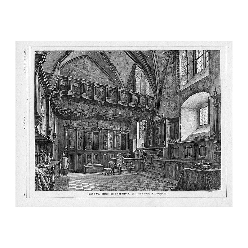 "KRAKÓW. Skarbiec katedry na Wawelu. (Rysował z natury A. Gryglewski.) (2100)"