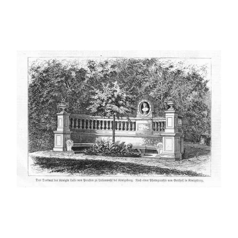 "Das Denkmal der Königin Luise von Preußen zu Luisenwahl bei Königsberg. Nach einer Photographie von Gottheil in Königsberg."
