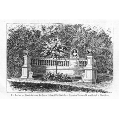 "Das Denkmal der Königin Luise von Preußen zu Luisenwahl bei Königsberg. Nach einer Photographie von Gottheil in Königsberg."