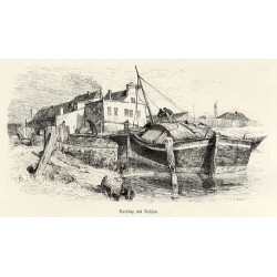 [1] "Königsberg: Fischerboote am Pregel." [2] "Bording mit Kohlen."
