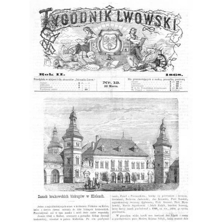 "Zamek krakowskich biskupów w Kielcach."