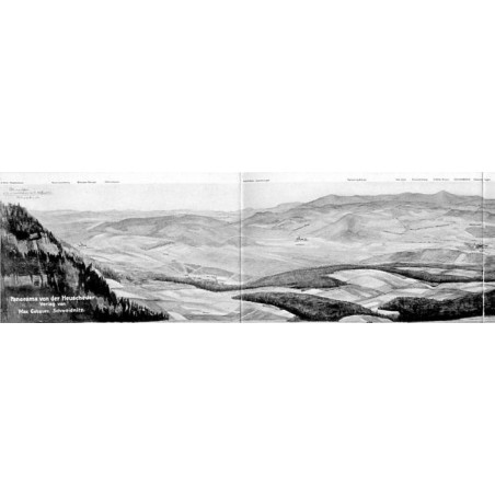 "Panorama von der Heuscheuer Verlag von Max Gebauer, Schweidnitz"