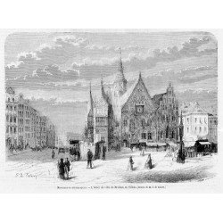 "MONUMENTS HISTORIQUES. - L'hotel de ville de Breslau, en Silésie. (Dessin de M. P. de Katow.)"