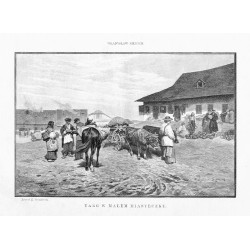 Władysław Szerner. Targ w małem miasteczku / "WŁADYSŁAW SZERNER. TARG W MAŁEM MIASTECZKU." / Pokucie
