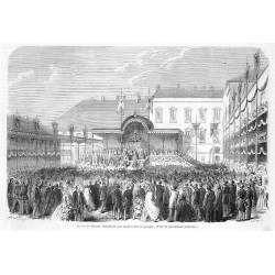 "Le roi de Prusse étendant son sceptre sur le peuple. (Voir le précédent numéro.)"