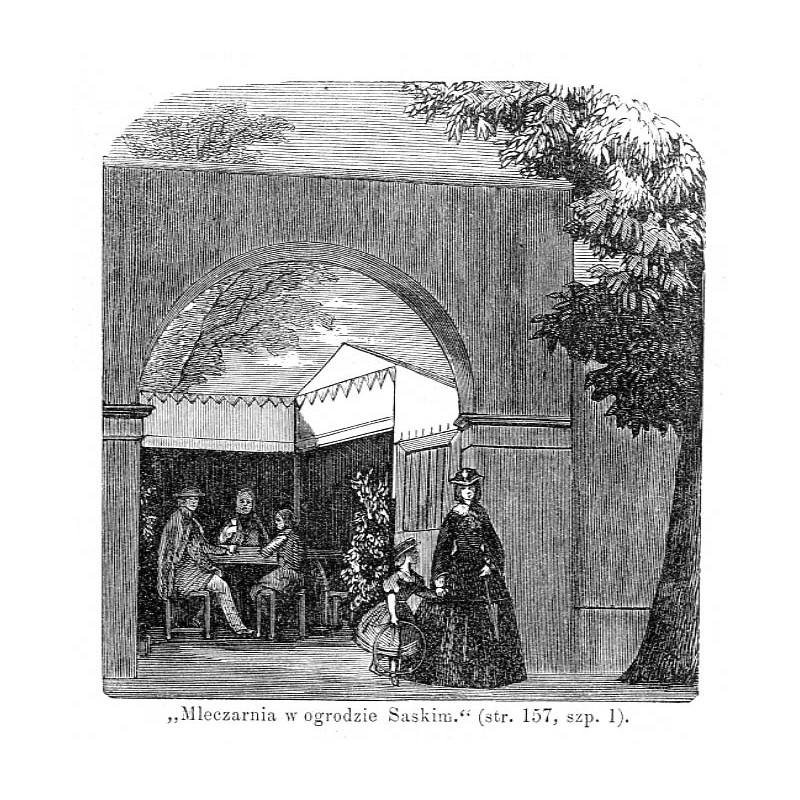 ""Mleczarnia w ogrodzie Saskim." [...]"