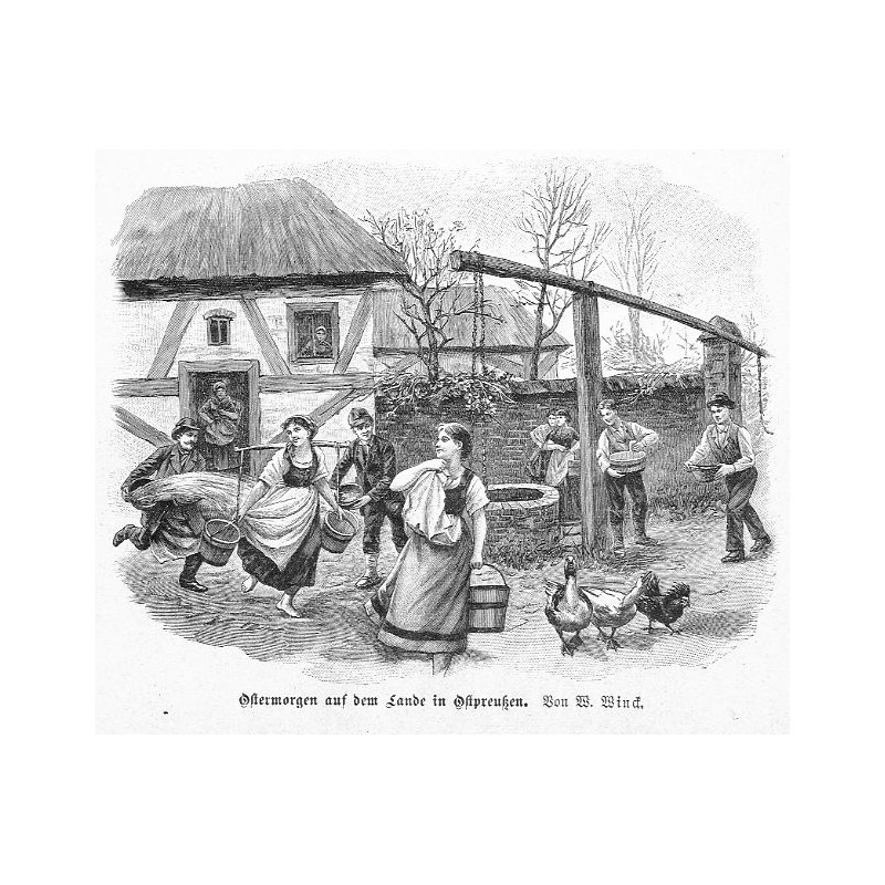 "Ostermorgen aus dem Lande in Ostpreußen. Von W. Winck."