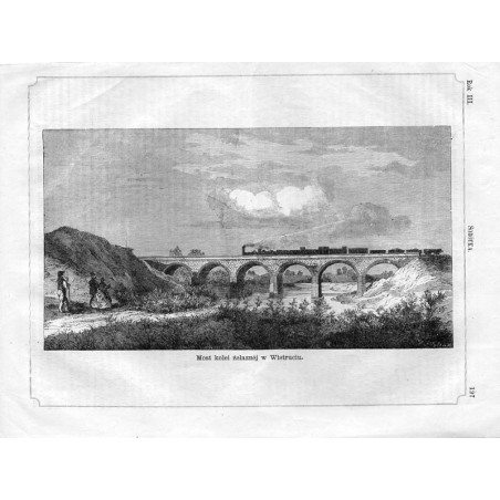 "Most kolei żelaznéj w Wistruciu."