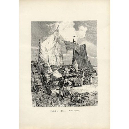"Marktvolk an der Memel. Von Gustav Schönleber."