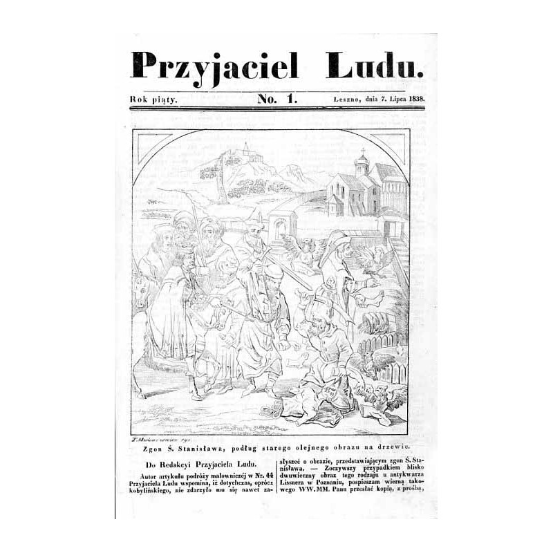"Zgon Ś. Stanisława, podług starego olejnego obrazu na drzewie."