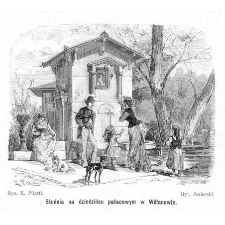 "Studnia na dziedzińcu pałacowym w Willanowie."