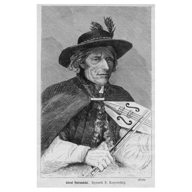 "Góral Tatrzański. Rysunek E. Krzywickiéj. (5719)"