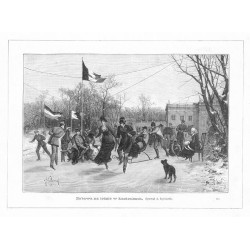 "Zabawa na lodzie w Łazienkach. Rysował A. Kędzierski. (29)"