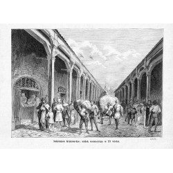 "Sukiennice Krakowskie: widok wewnętrzny w XV wieku (5610)"