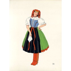 "14) Costume de Jeune Fille de Rimóc. HONGRIE"