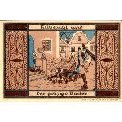 "Die Stadtparkkasse Greiffenberg i/Schl. [...] Drei Mark Greiffenberg, den ten 192 3 Mark" / Rübezahl und der geizige Bäcker"