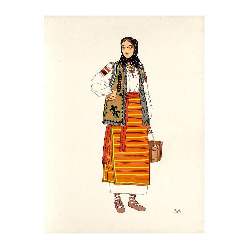 "38) Paysanne de Hutzul. POLOGNE"